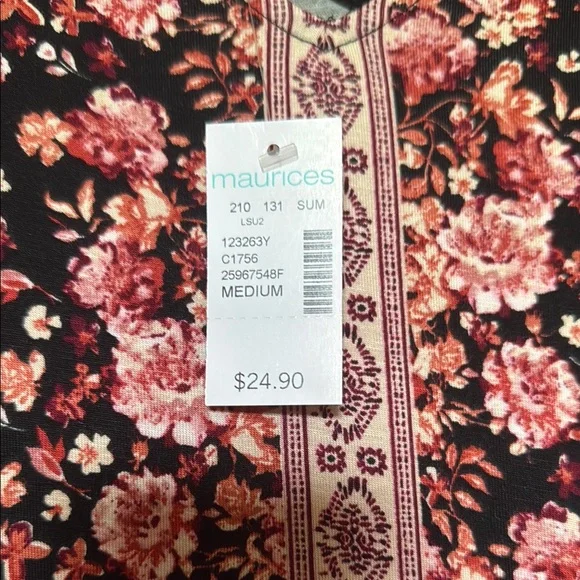 Maurices Black and Pink Floral Maxi Dress - Picture 5 of 5